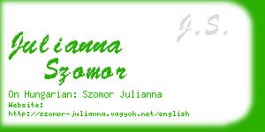 julianna szomor business card